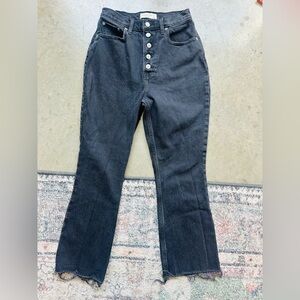 Abercrombie black kick flare jeans size 4/27 curve